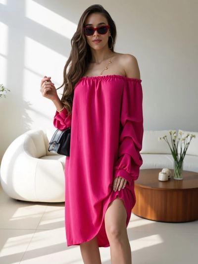 Robe féminine Royalfashion lisse a'la espagnole avec volants