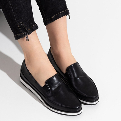 Slip en similicuir noir pour femmes sur les chaussures Melarda - Footwear