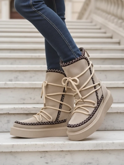 Bottes de neige à lacets Royalfashion pour femmes Siozi