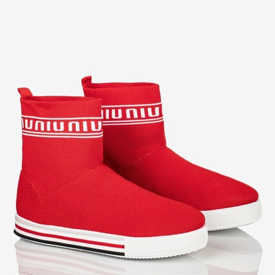 Chaussure de sport rouge avec une chaussette décorative California Love - Footwear