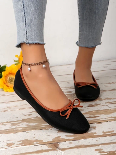 Royalfashion Ballerines pour femmes avec paillettes et un nœud Aramie