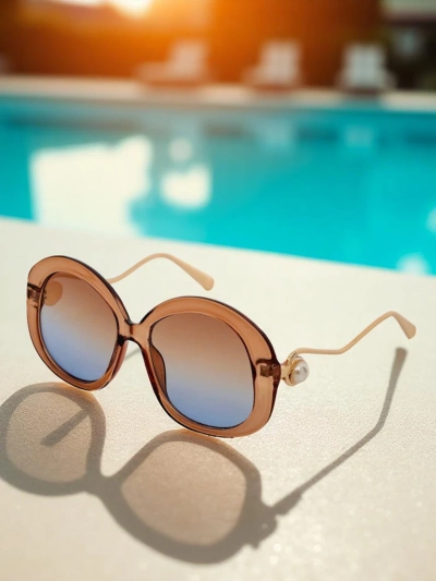 Royalfashion Lunettes de soleil avec branches décoratives Glam Shine