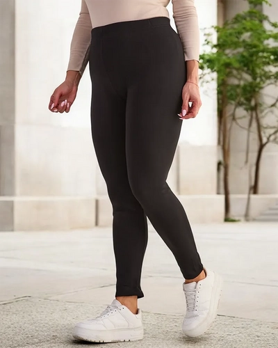 Legging noir classique pour femme avec isolation GRANDE TAILLE - Vêtements