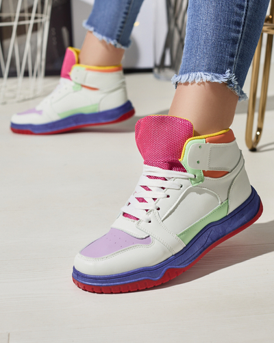 Baskets de sport pour femmes de couleur blanc-menthe Aopp- Footwear