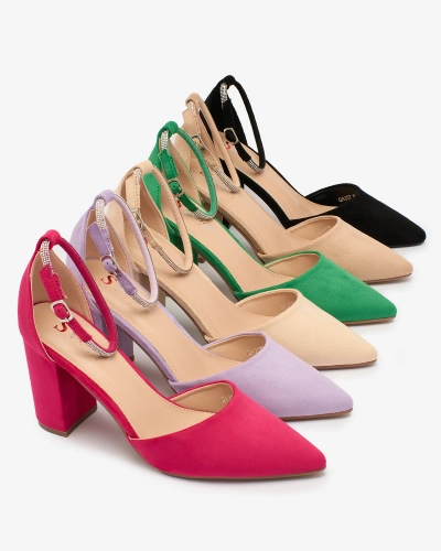 Royalfashion Escarpins pour femme beige avec zircons Britica