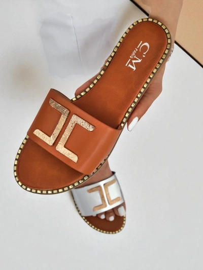 Royalfashion Mules pour femme en similicuir avec décoration Gildra