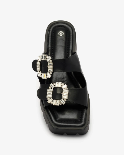 Royalfashion Tongs à talon Tireta embellies pour femme