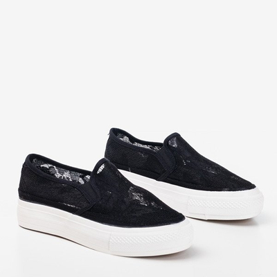 Dentelle noire à enfiler sur Presilla - Chaussures 1