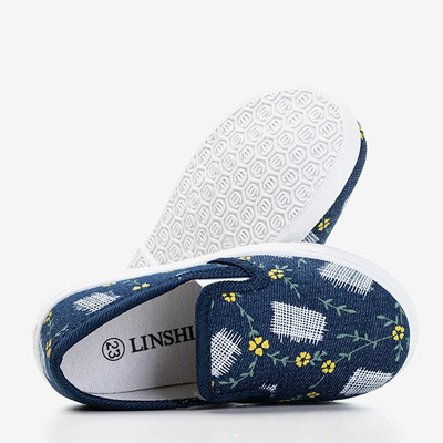 Slip-on bleu marine pour enfants Inga - Footwear