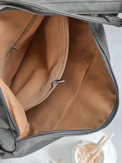 Royalfashion Grand sac à main shopper en cuir écologique Elara Monroe