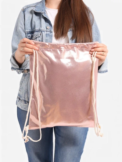 Royalfashion Sac à dos à cordon en tissu brillant