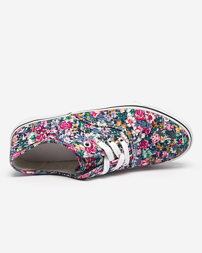 OUTLET Royalfashion Chaussures de tennis bleu marine pour femme Surfi floral