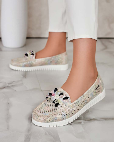 Royalfashion Mocassins ajourés perlés pour femme Nasfali