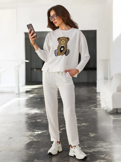 Ensemble tissé Royalfashion pour femmes avec ours