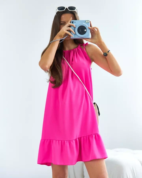 Royalfashion Mini robe fuchsia à volants