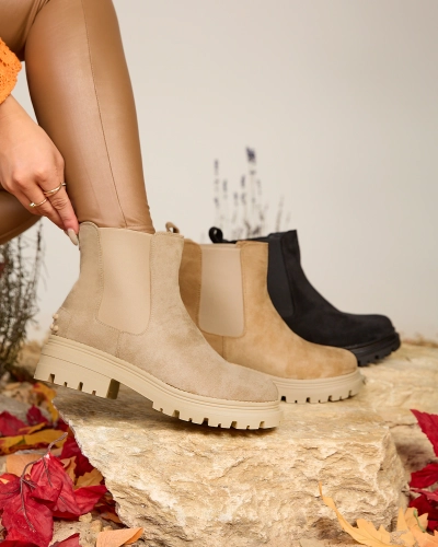Royalfashion Bottes isolées Comfy Walk Beige pour femme