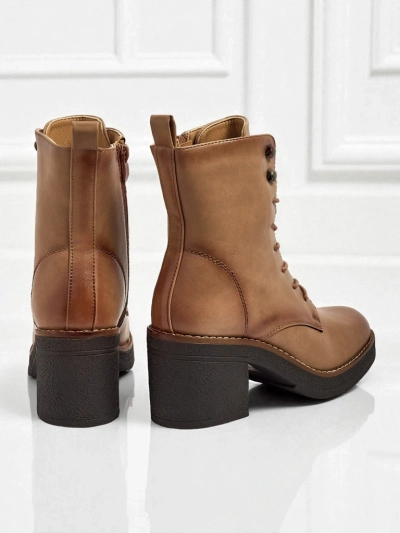 Bottines pour femmes en cuir écologique à talons Zeltra