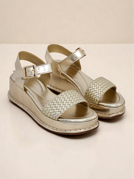 Sandales compensées Royalfashion pour femme avec bride tressée Fiolle