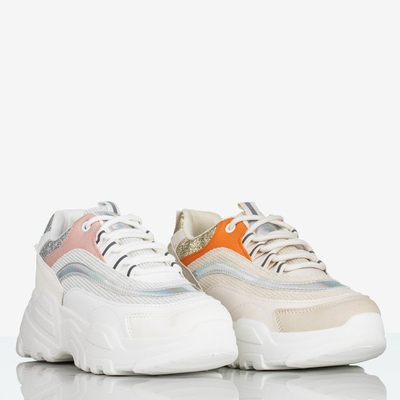 Chaussures de sport pour femmes blanches sur la plateforme Seyoella - Chaussures 1