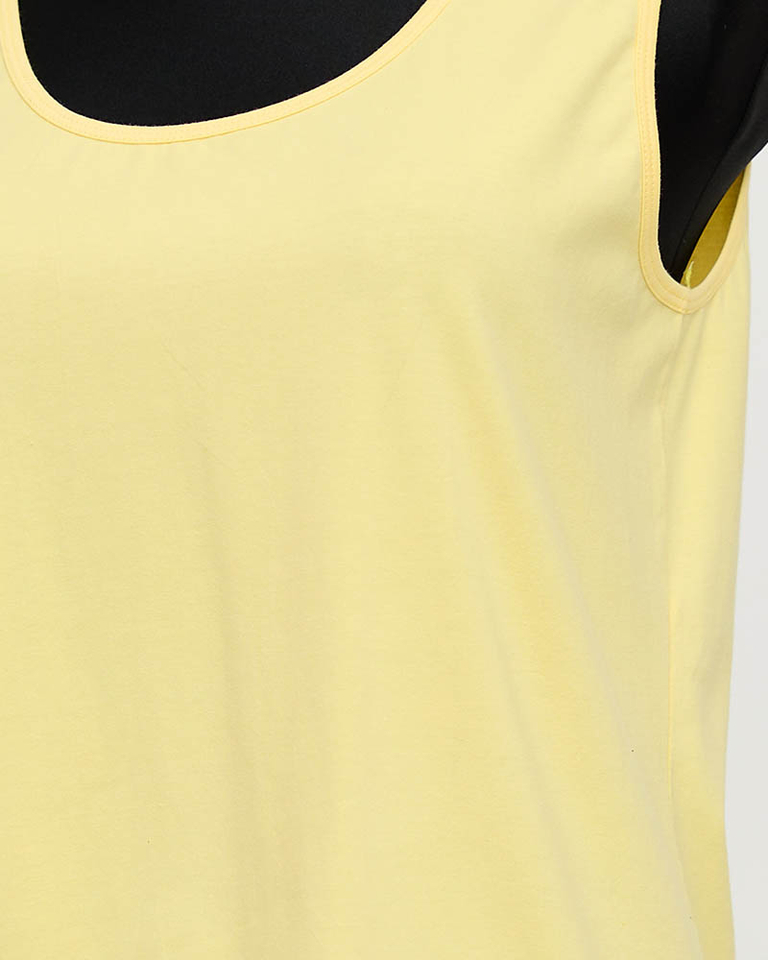 T-shirt femme jaune à bretelles GRANDE TAILLE - Vêtements