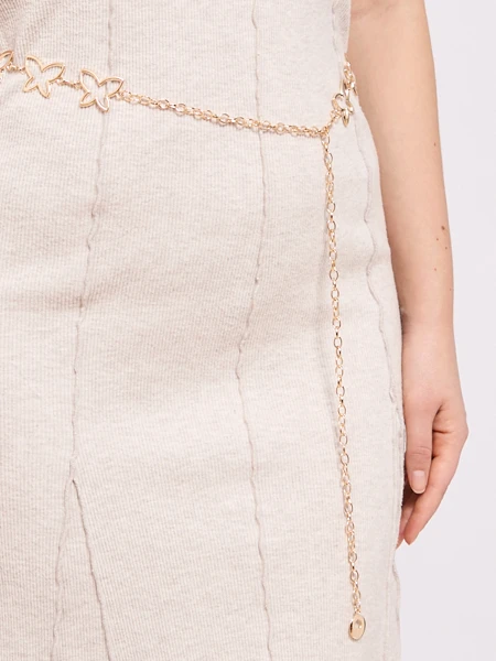 Ceinture métallique pour femmes Aurelia Motyl avec chaîne élégante - 115 cm