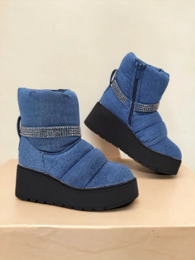 Royalfashion Bottes de neige compensées pour femmes Renosi