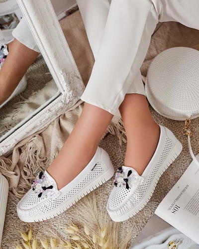 Royalfashion Mocassins ajourés perlés pour femme Nasfali