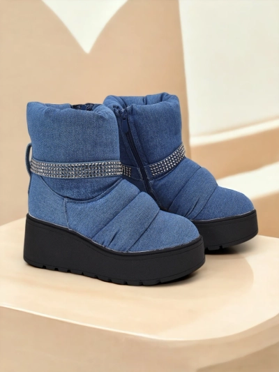 Royalfashion Bottes de neige compensées pour femmes Renosi