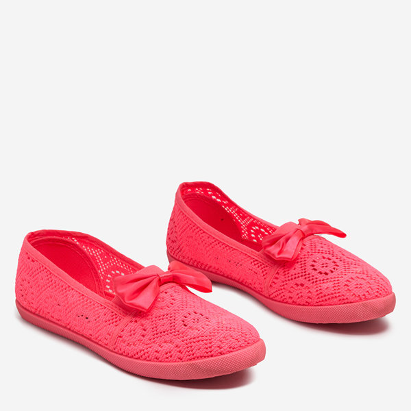 Baskets fille avec nœud rose fluo Osmo - Footwear