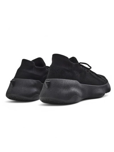 Baskets pour femmes Aura Nero Noires en Tissu à Semelle Plate de 4,5 cm