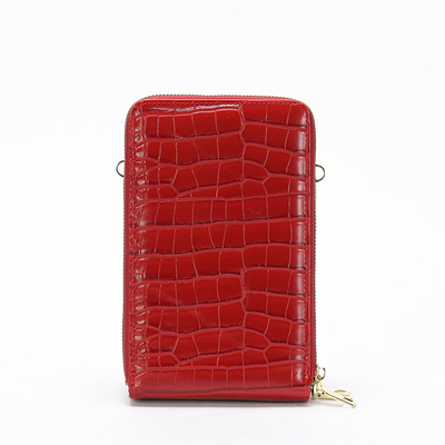 Mini porte-monnaie femme rouge avec gaufrage - Accessoires