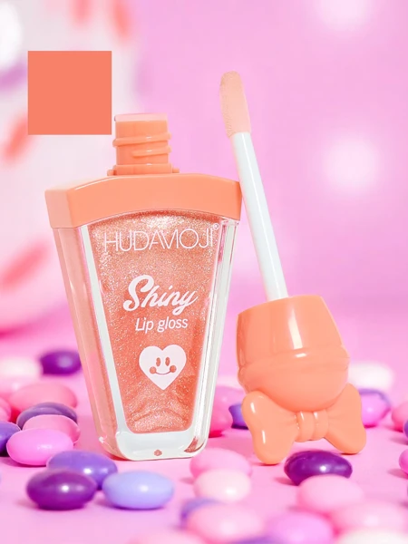 Gloss à lèvres pailleté couleur Corail