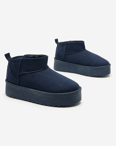 Royalfashion Bottes courtes pour femmes bleu marine bottes a'la neige Teritsi