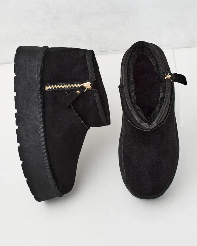 Royalfashion Bottes de neige à plateforme pour femmes a'la Delgadi