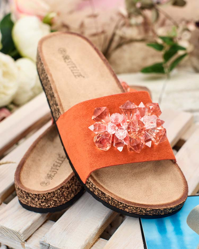 Royalfashion Tongs Villo à strass pour femme