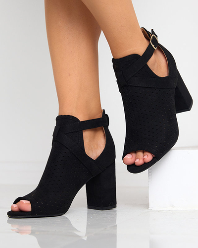 OUTLET Sandales noires ajourées pour femme sur le poteau Rilose - Footwear