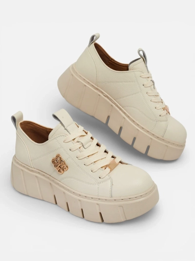 Sneakers de sport pour femmes en cuir naturel Sacerr