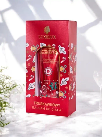 Baume corporel Luxelux de Noël au parfum de fraise 300 ml
