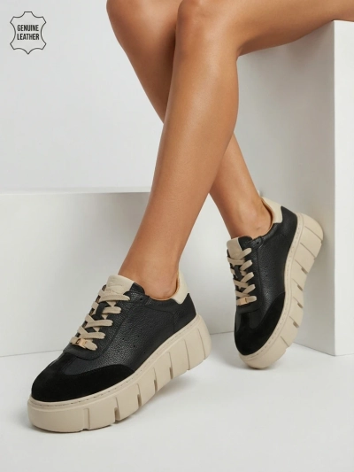 Baskets de sport pour femmes en cuir naturel Taures