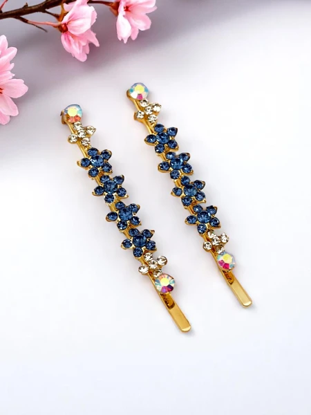 Royalfashion Barrette avec fleur en strass Sparkle Blossom