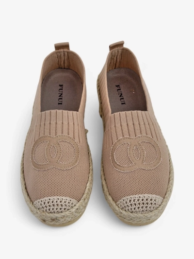 Espadrilles pour femmes Callisto marron clair talon plat cuir écologique