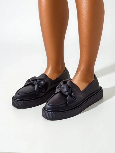 Royalfashion Élégantes mocassins pour femmes avec un nœud Ortto