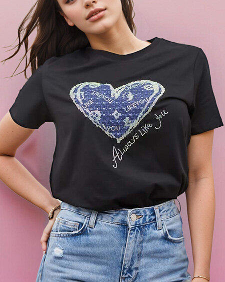 Royalfashion T-shirt imprimé pour femme