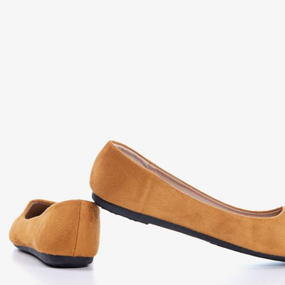 Ballerines Marius en éco-suède marron - Chaussures