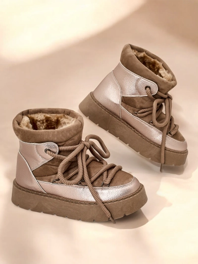 Bottes de neige à lacets pour femmes Royalfashion Iniuc