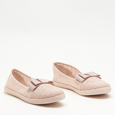 OUTLET Baskets roses ajourées avec nœud Nadin - Footwear
