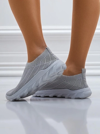 Baskets slip-on confortables pour femmes Silvana gris tourterelle - chaussures slip-on confortables pour la ville