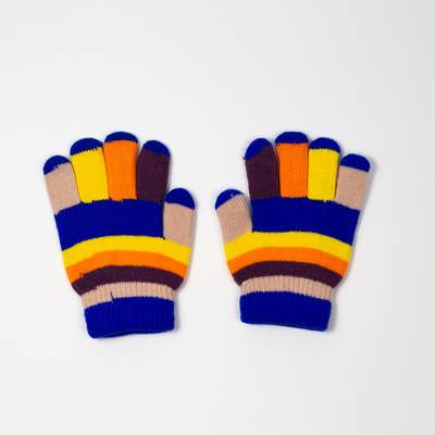 Gants fille cobalt à paillettes et flocon de neige - Accessoires