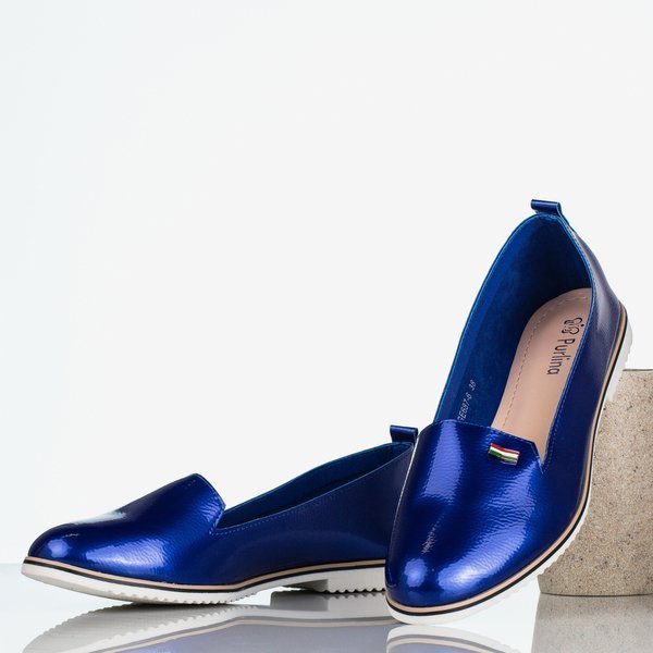 Mocassins Cyganeska femme bleu cobalt - Chaussures 1