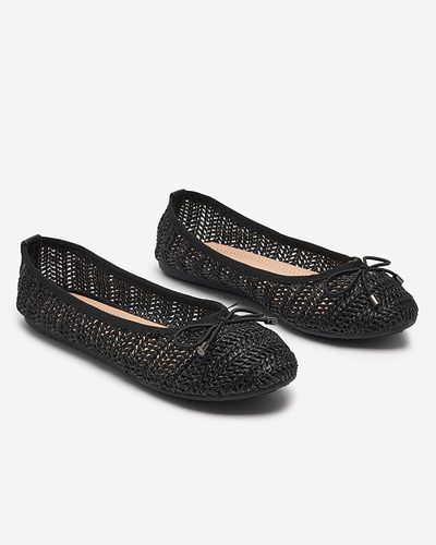 Ballerines Tressées Femme Wewo Noir - Chaussures